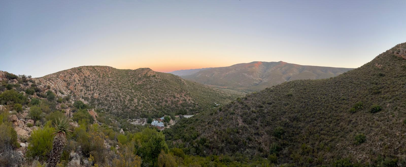 Sunset over the valley